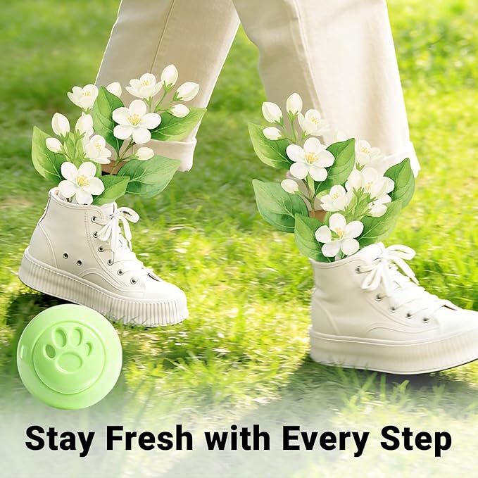 STRN Sneaker Deodorizer Balls 8 Packs Jasmine Scent Shoe Odor Elimination - Image 5