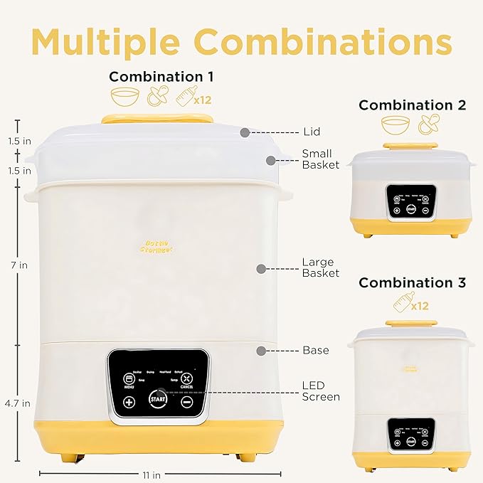 6-in-1 Electric Bottle Sterilizer and Dryer, Use as Baby Bottle Warmer - Image 7