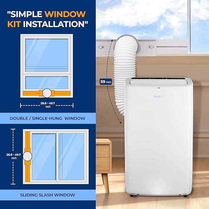 SereneLife Small Air Conditioner Portable 14, 000 BTU - Image 4