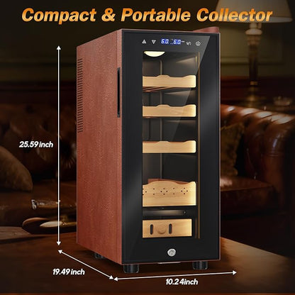Electric Humidor with Leather-35L Cooling & Heating Humidor, Smart Touch - Image 2