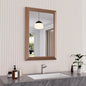 Amorho Bathroom Mirror, 20X30 Inch Wall Mirror, Walnut Wood Grain Metal Framed by Amorho