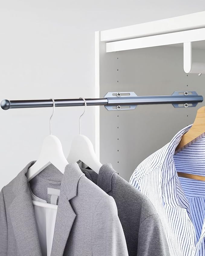 Valet Rod for Closet Pull Out, Standard Retractable closet rod organization rack - Image 4