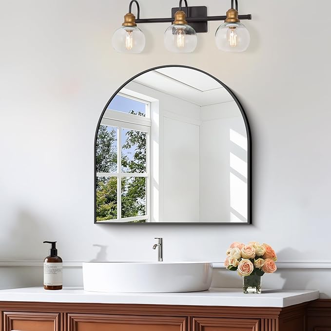 CIRCUMI Arched Wall Mirror, Metal Frame, Large Size - Image 2