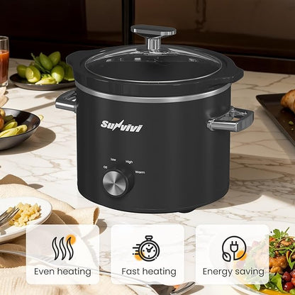 Sunvivi 2 Quart Slow Cooker, Small Slow Cooker - Image 3
