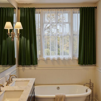 Lazzzy Velvet Blackout Curtains Thermal Insulated Room Window Drapes Super Soft - Image 6