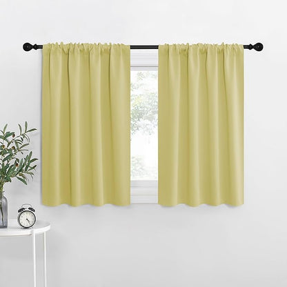 NICETOWN Blackout Curtains for RV Windows, Paler Yellow, 2 Panels, Room by NICETOWN