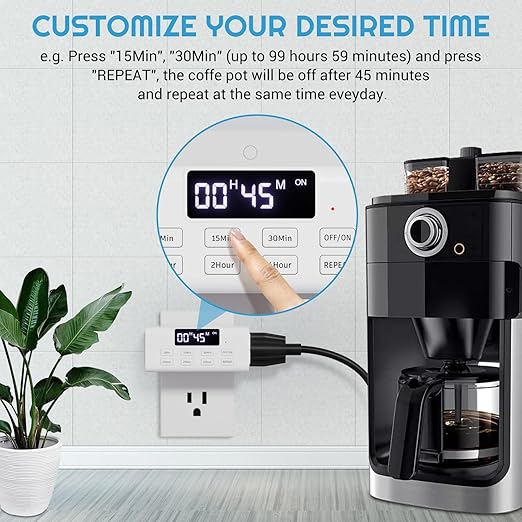 COKWEL Countdown Timer Outlet, Large Screen and Repeat Function, Inodoor Auto - Image 6