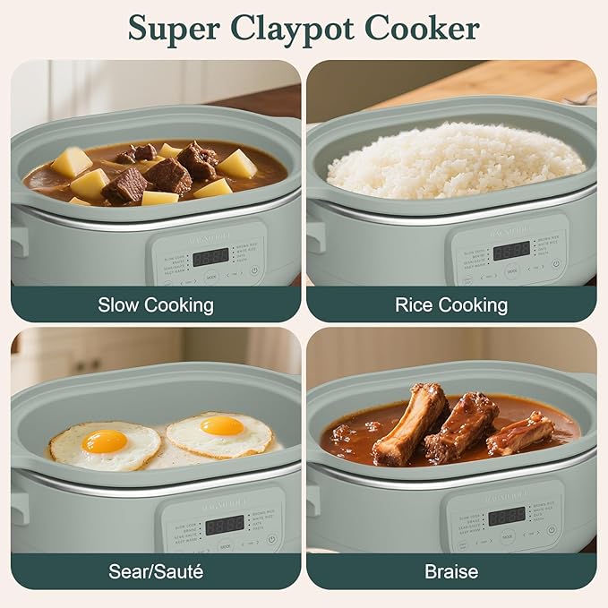 MAGNIFIQUE 4 Quart Programmable Casserole Slow Cooker, 8-in-1 Multi Cooker - Image 4