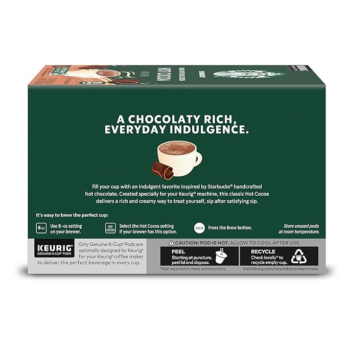 Starbucks K-Cup Coffee Pods, Flavored Hot Cocoa, Classic Hot Cocoa, 60 Keurig - Image 8