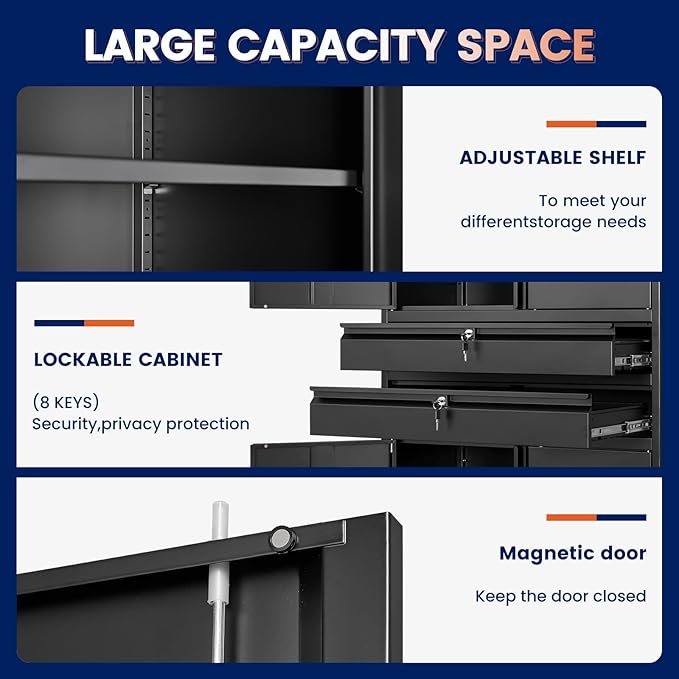Yizosh Metal Garage Storage Cabinet - Image 4
