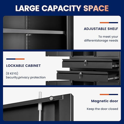 Yizosh Metal Garage Storage Cabinet - Image 4
