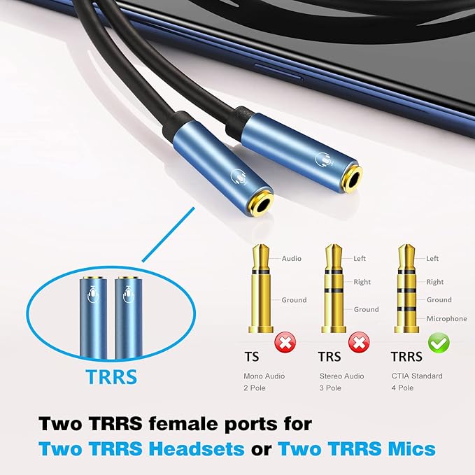 MillSO Headset Splitter for 2 TRRS Headphones or Mics - Image 3