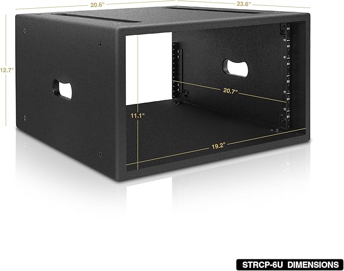 Sound Town 6U PA/DJ Rack/Road Case - Image 4