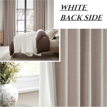 Linen 78 Inch Closet Curtains for Open Closet Doors Sliding Panels - Image 7