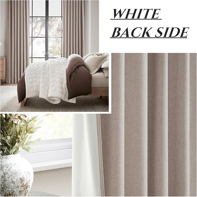 Extra Long Faux Linen Curtains 132 Inches Long - Image 7