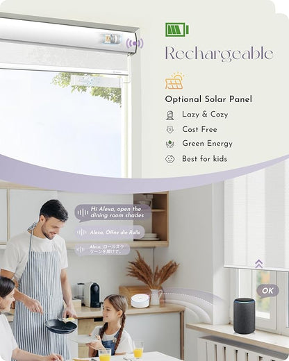 Graywind Motorized Solar Shades Light Filtering Mesh Shade Compatible - Image 3