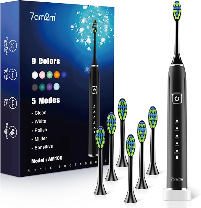 7AM2M Sonic Electric Toothbrush by 7AM2M