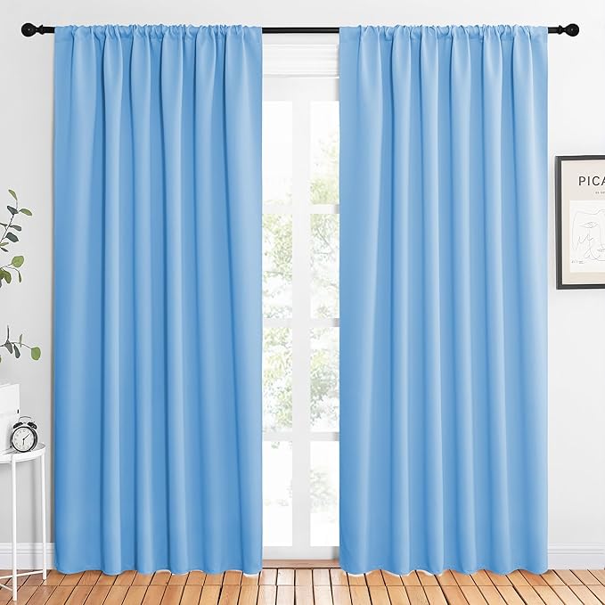 NICETOWN 2 Panels Blackout Curtains, Rod Pocket Thermal Insulated Drapes 84 by NICETOWN