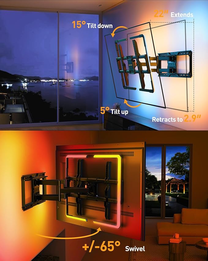 Perlegear AuraFrame™ Pre-Assembled TV Wall Mount - Image 6