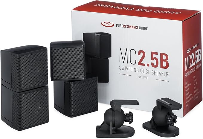 Pure Resonance Audio MC2.5B Mini Cube 2.5 inch Speaker Bundle - Image 2