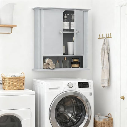 Wall Mounted Bathroom Cabinet Wooden Storage Cabinet - Image 7