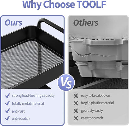 TOOLF 5-Tier Metal Rolling Cart - Image 3