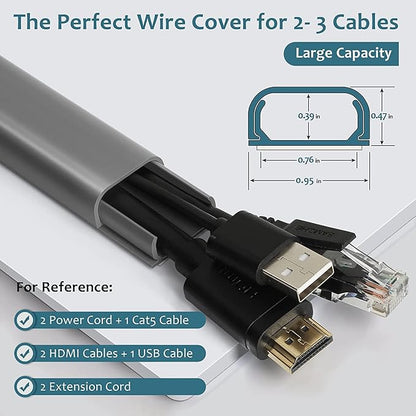 Cable Hider Raceway Kit, 68in Wire Hiders - Image 2