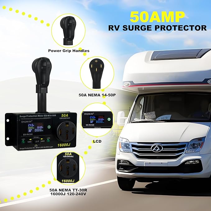 50 Amp RV Surge Protector with kWh Energy Monitor - Image 4
