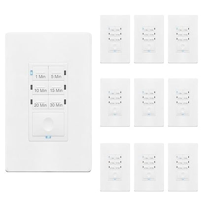 ENERLITES Light Switch Timer, for Bathroom Exhaust Fans, 1-5-10-15-20-30 Min by Enerlites