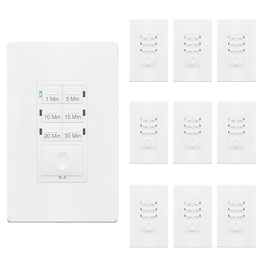 ENERLITES Light Switch Timer, for Bathroom Exhaust Fans, 1-5-10-15-20-30 Min by Enerlites