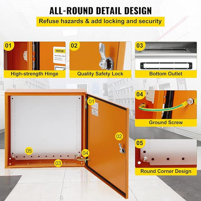 VEVOR Electrical Enclosure, NEMA 4 Outdoor Enclosure, IP65 Waterproof & - Image 5