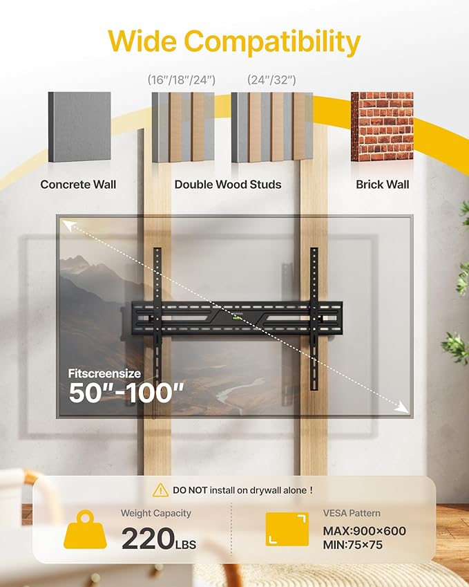 monTEK 15°Full Tilting TV Wall Mount - Image 7
