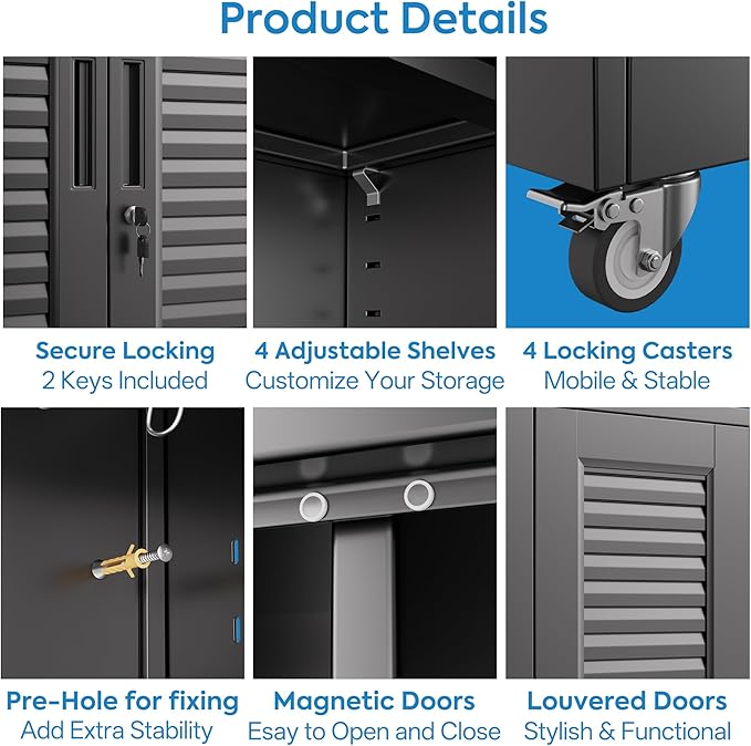 Mop and Broom Closet Storage Cabinet - Image 8