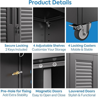 Mop and Broom Closet Storage Cabinet - Image 8