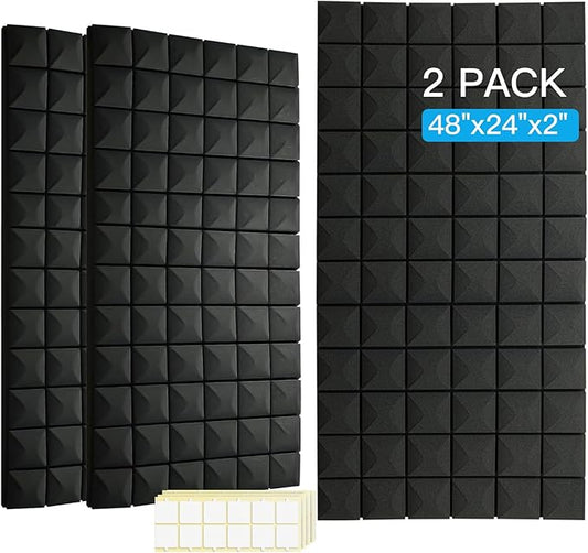 2 PCS Acoustic Panels, High Density Fire Resistant & Noise Absorbing by Unknown
