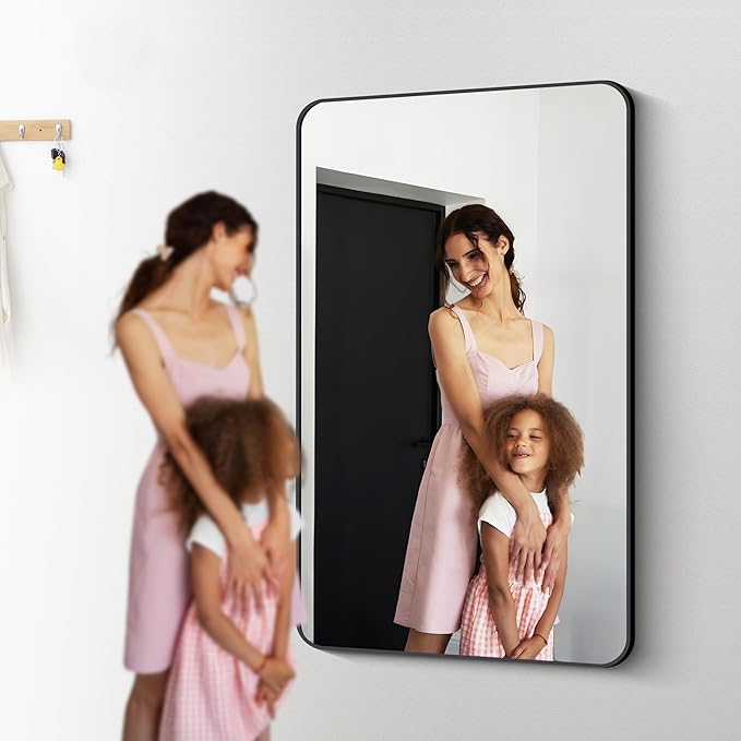 60" x 36"Bathroom Mirror, Matte Black Wall Mirror - Image 4