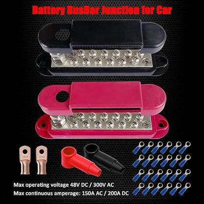 1/4" Stud Power Distribution Block Bus Bar - Image 2