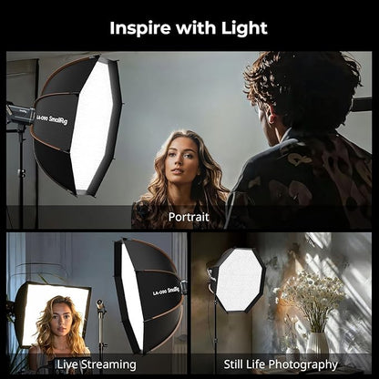 SmallRig 35"/90cm Softbox LA-O90 Quick Release Octagon Soft Box - Image 6