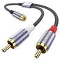 MOSWAG RCA Splitter, 1 Female to 2 Male, RCA Y Splitter Audio Video Cable by MOSWAG