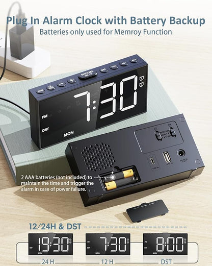 Alarm Clock for Bedroom Heavy Sleepers, Dual Alarms, Weekday/Weekend/Everyday - Image 6