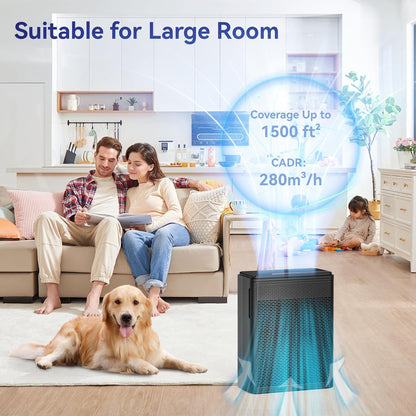 yariki air purifiers for home pets covers up shown in use