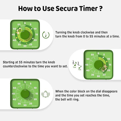 Secura 7.5-Inch Animal Pattern Visual Timer - Image 3