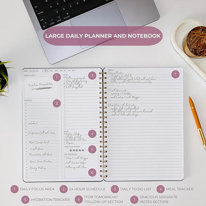 | Durable & Sleek | Undated Daily and Weekly Planner | 8.25" x 11.75" | To Do - Image 3