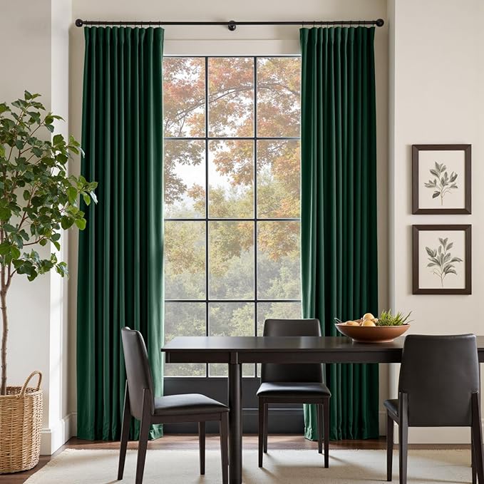 Lazzzy Velvet Blackout Curtains Thermal Insulated Room Window Drapes Super Soft - Image 8