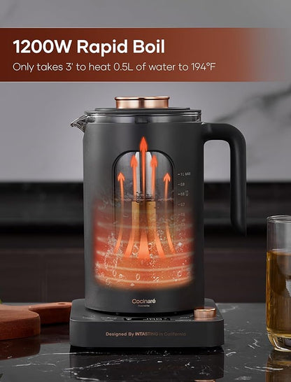 Electric Tea Kettle, INTASTING Glass Electric Kettle - Image 4