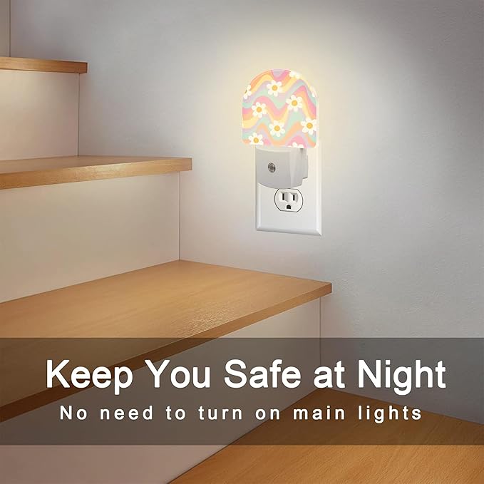 sndheke Groovy Hippie Daisies Flowers Night Light - Image 6