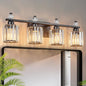 FDPBY Bathroom Vanity Lights 4-Light Sand Black Modern Crystal Vanity Light by FDPBY