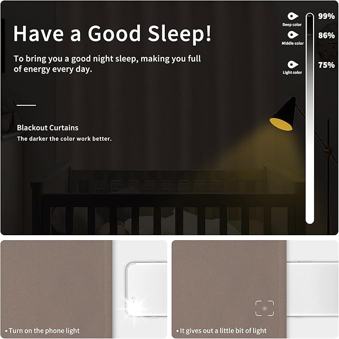 Easy-Going Blackout Curtains for Bedroom, Solid Thermal Insulated Grommet and - Image 2