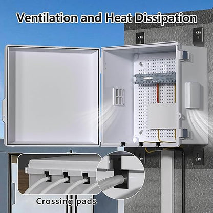 ABS Electrical Junction Box, Ventilated Design, Cable Grommets, IP65 Waterproof - Image 5