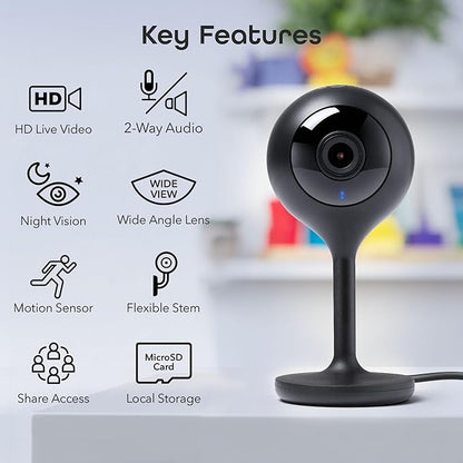 Geeni Look 1080p Indoor Security Camera – 1-Pack Full HD WiFi Indoor Camera - Image 2